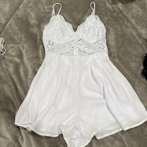 Lucy in the sky white romper